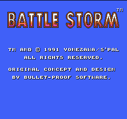 Battle Storm (Japan) Title Screen